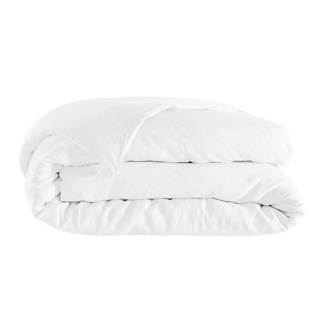 LIN LAVÉ LINA - Housse de couette lin blanc 200x200 cm