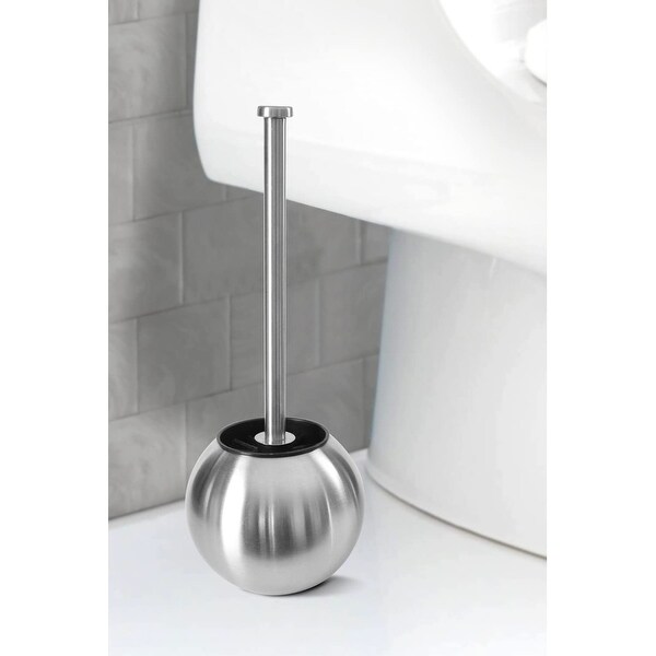 ToiletTree Modern Deluxe Freestanding Bathroom Cleaning Tools (Stainless Steel, Toilet Brush 2 Pack) - 5.8 x 5.8 x 11 inches