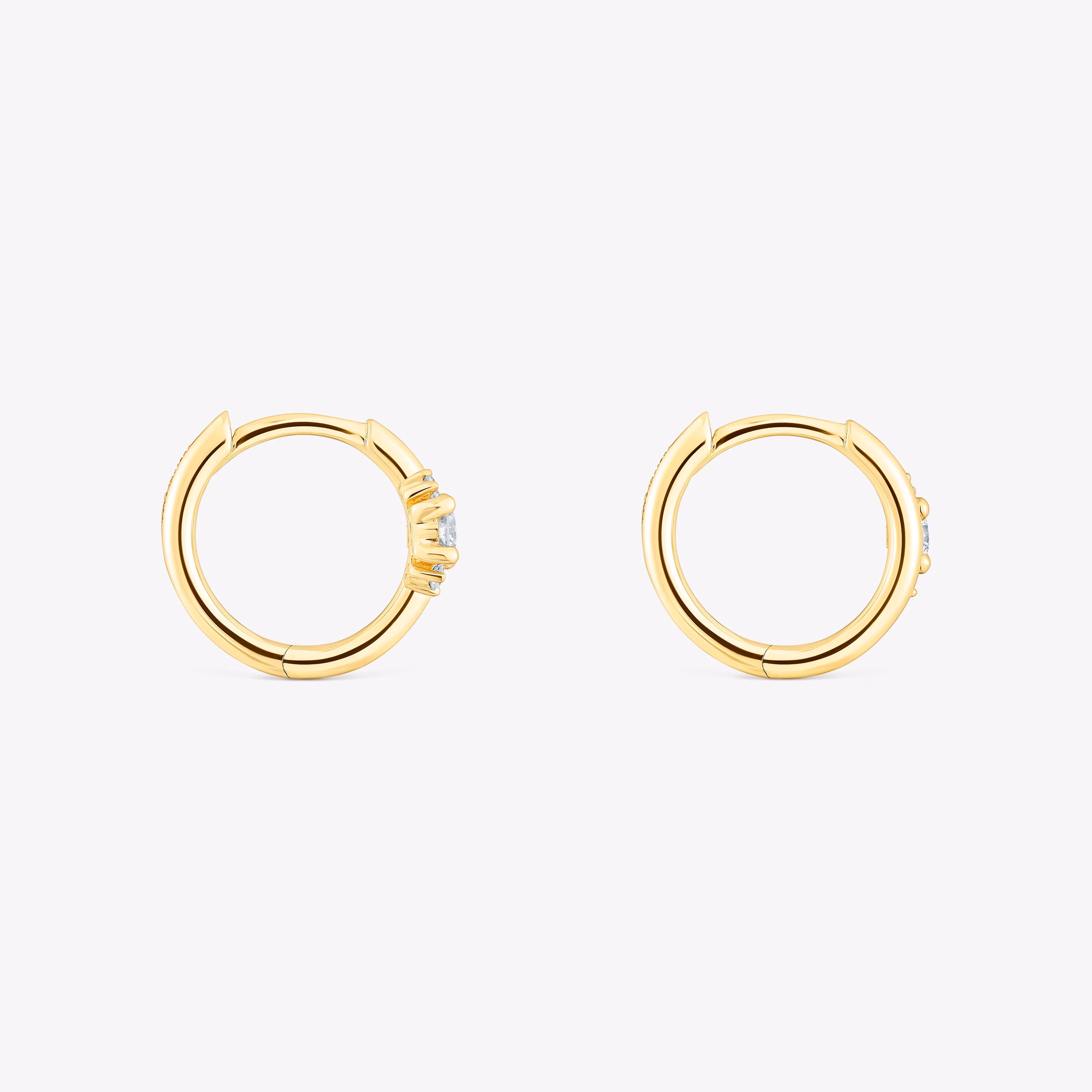 Pendientes aro de oro y diamantes Les Classiques
