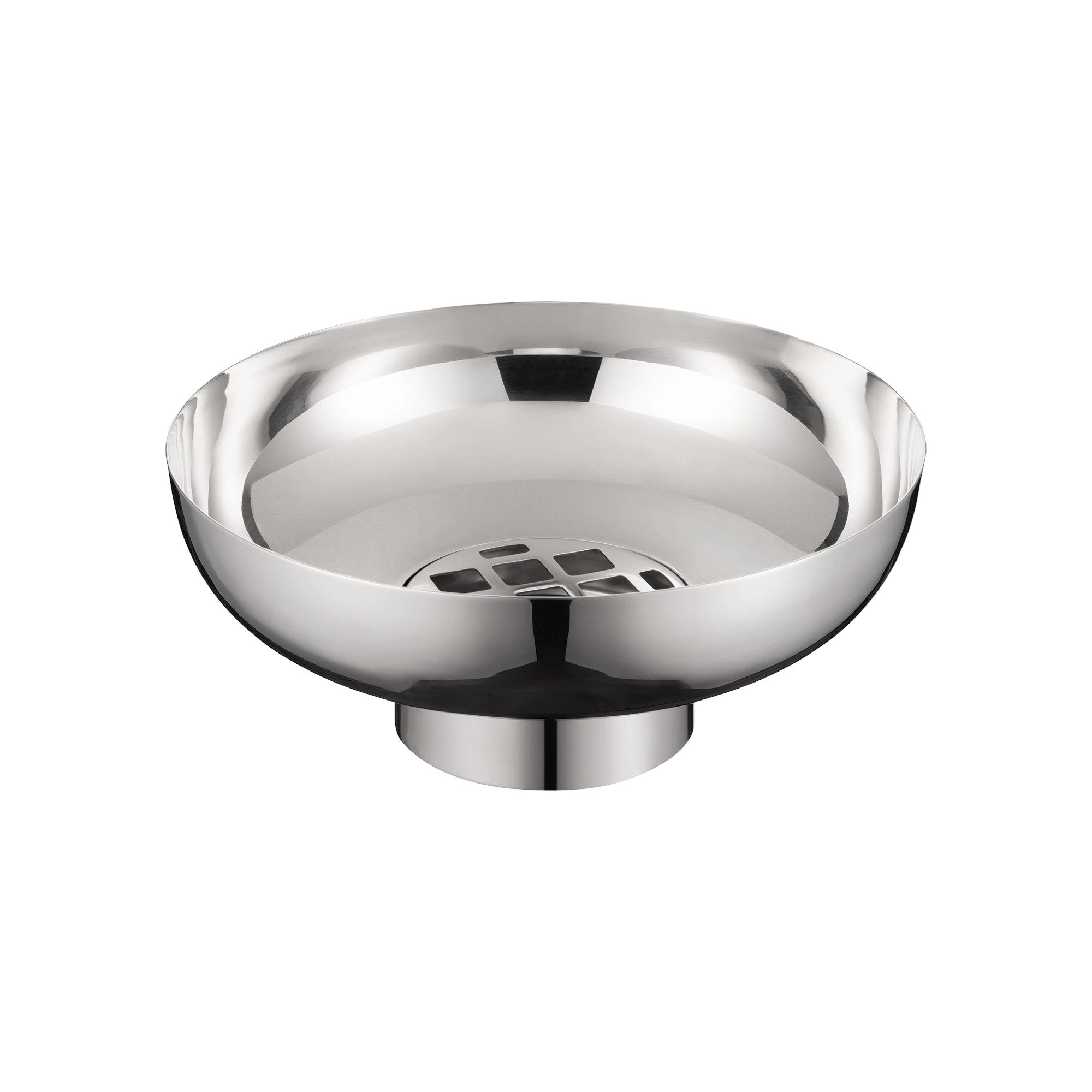 Miyabi Vaas Polished Laag   Grijs   Staal