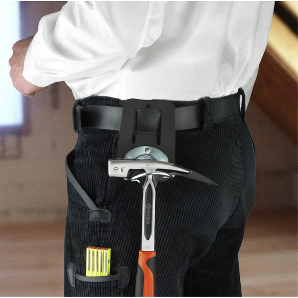 Hammerhalter »Swinger«, metall, leder, silberfarben, schwarz