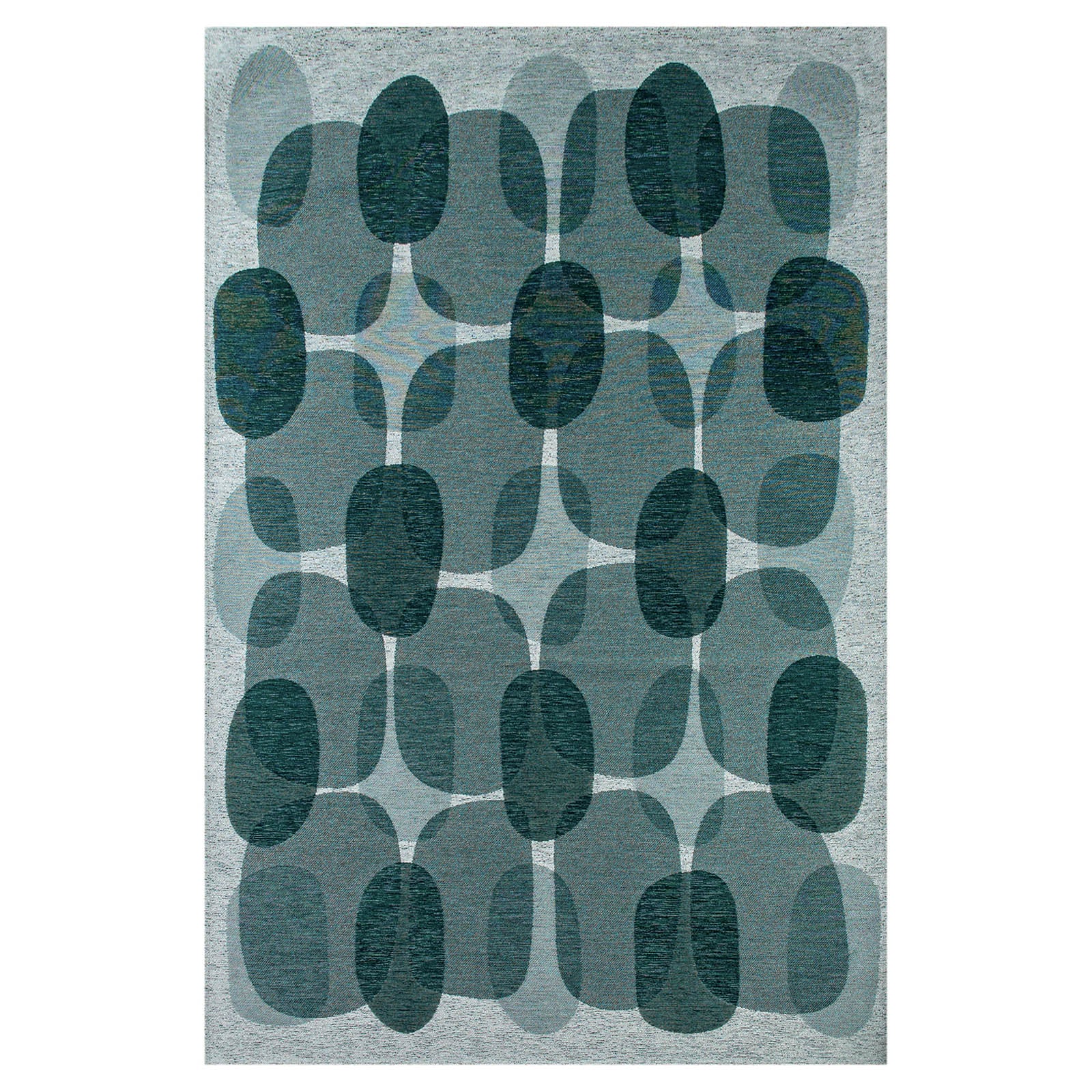 Lola&Moi vloerkleed Green Eggs - turquoise - 80x150cm