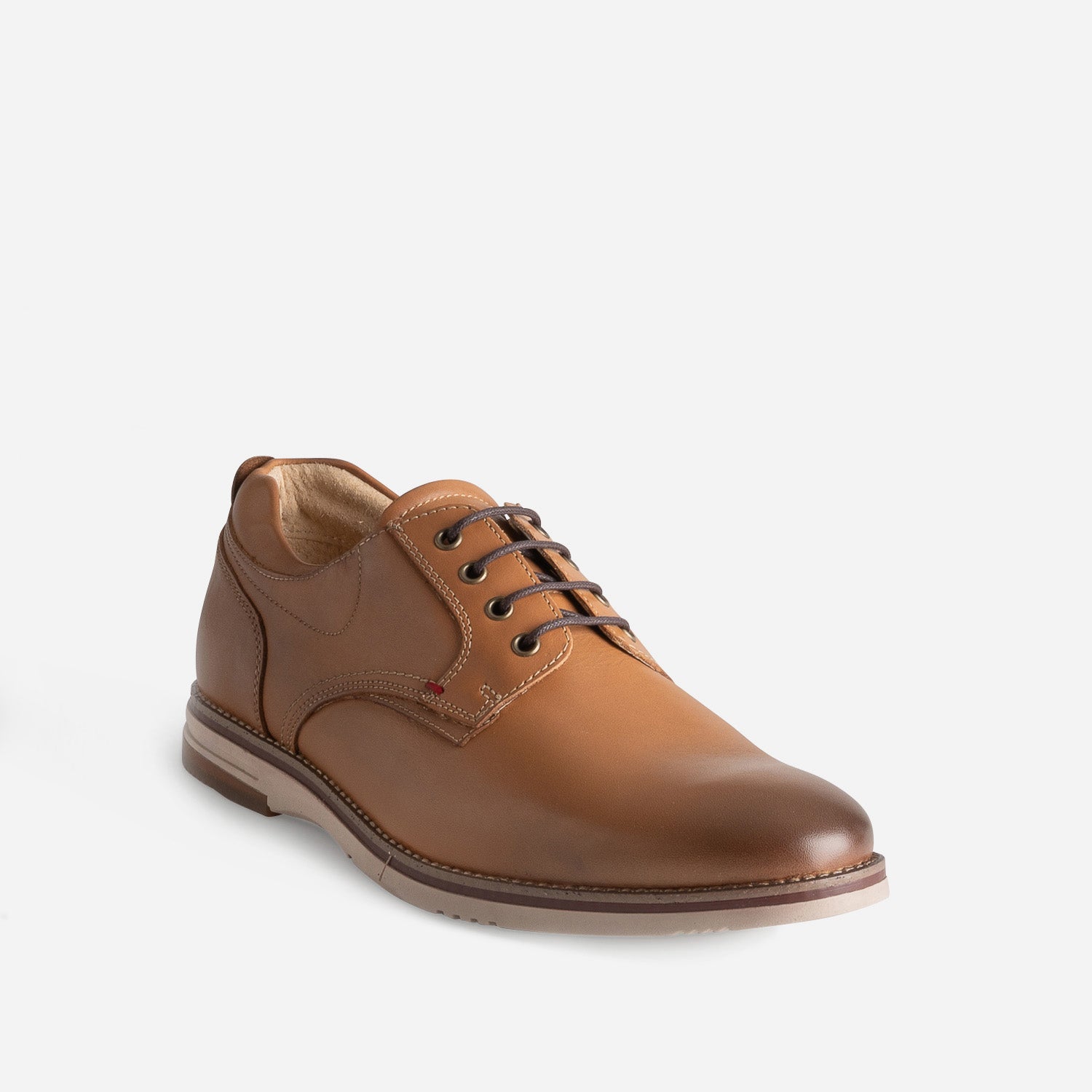 Derby confort cognac éco-conçu en cuir