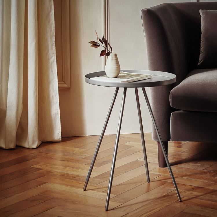 Habitat Cebo Side Table - Silver