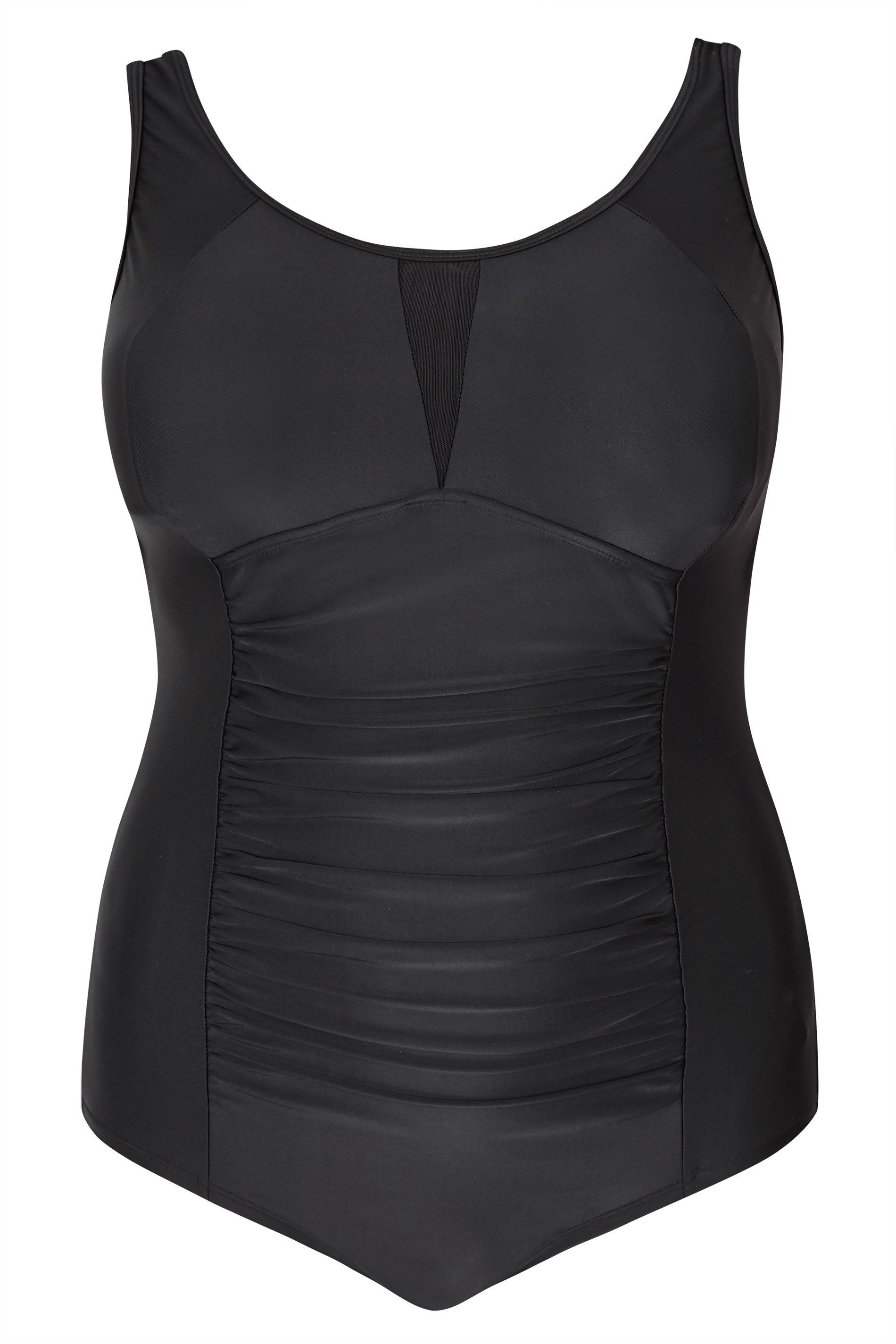 Yours Ruched Mesh Tummy Control Swimsuit