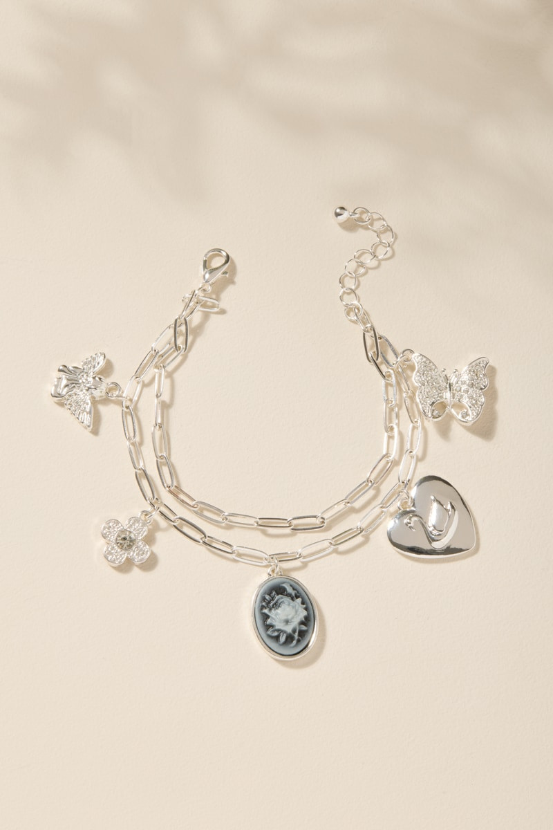 Trisha Swan and Cameo Charm Bracelet