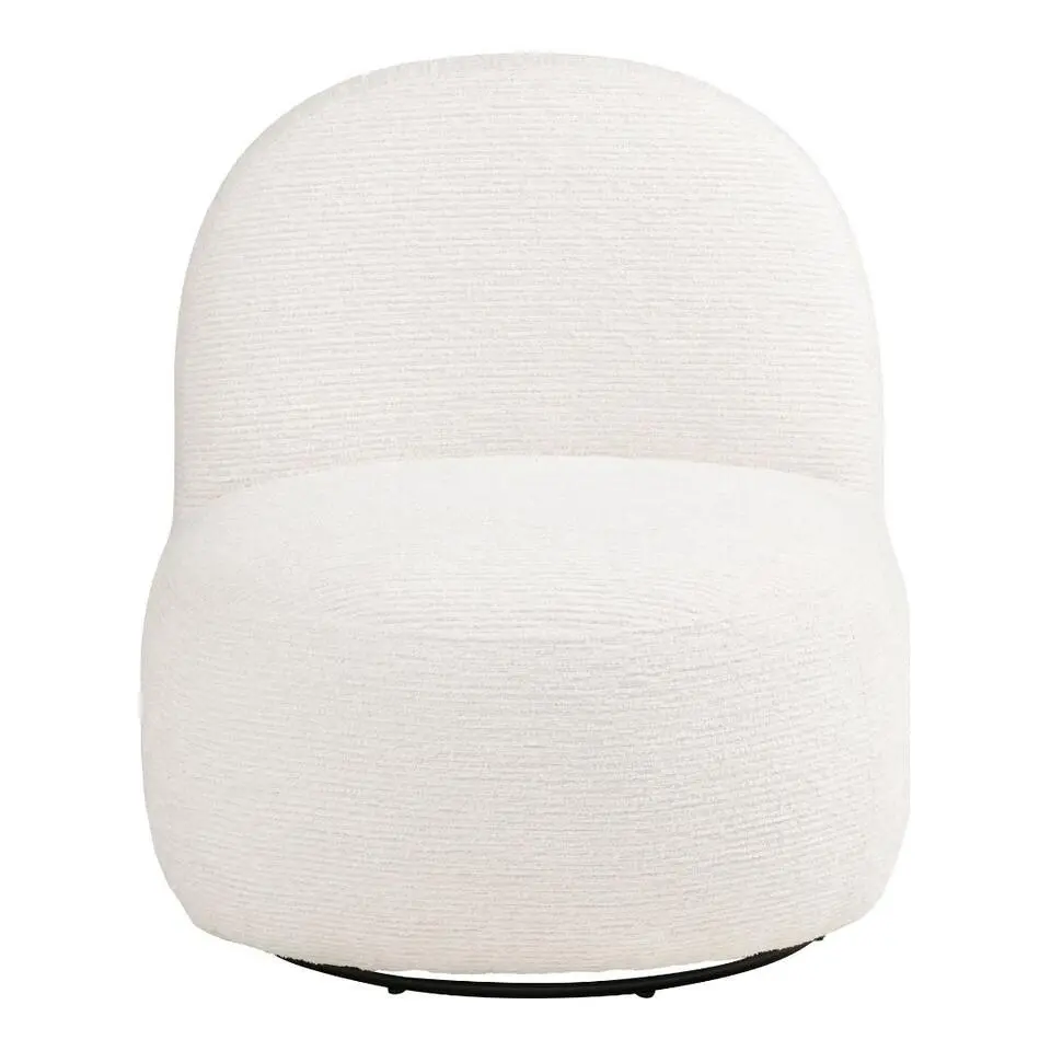 Hioshop Dina fauteuil draaifunctie offwhite