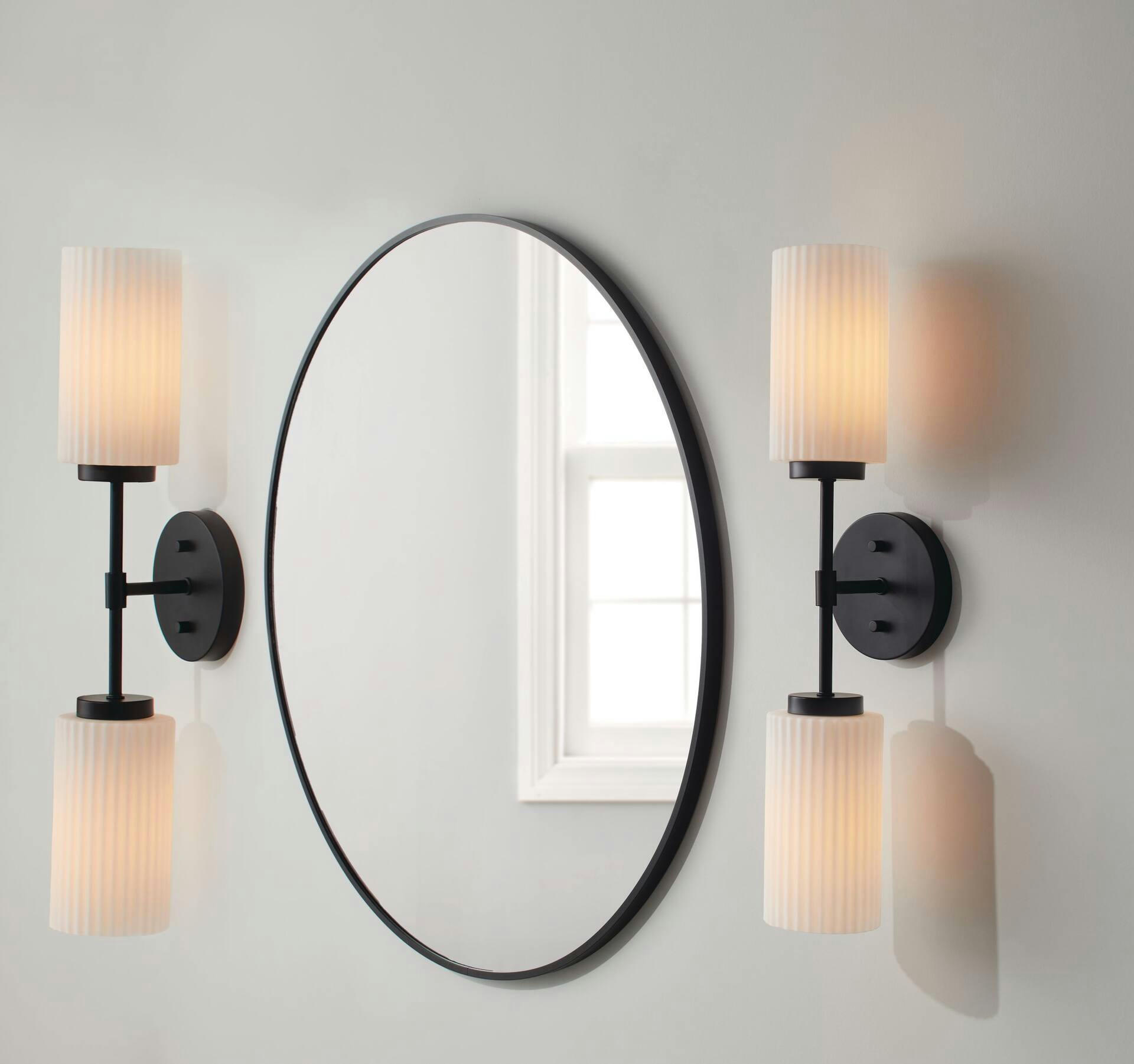 CANVAS 2-Light Vanity Light, Matte Black