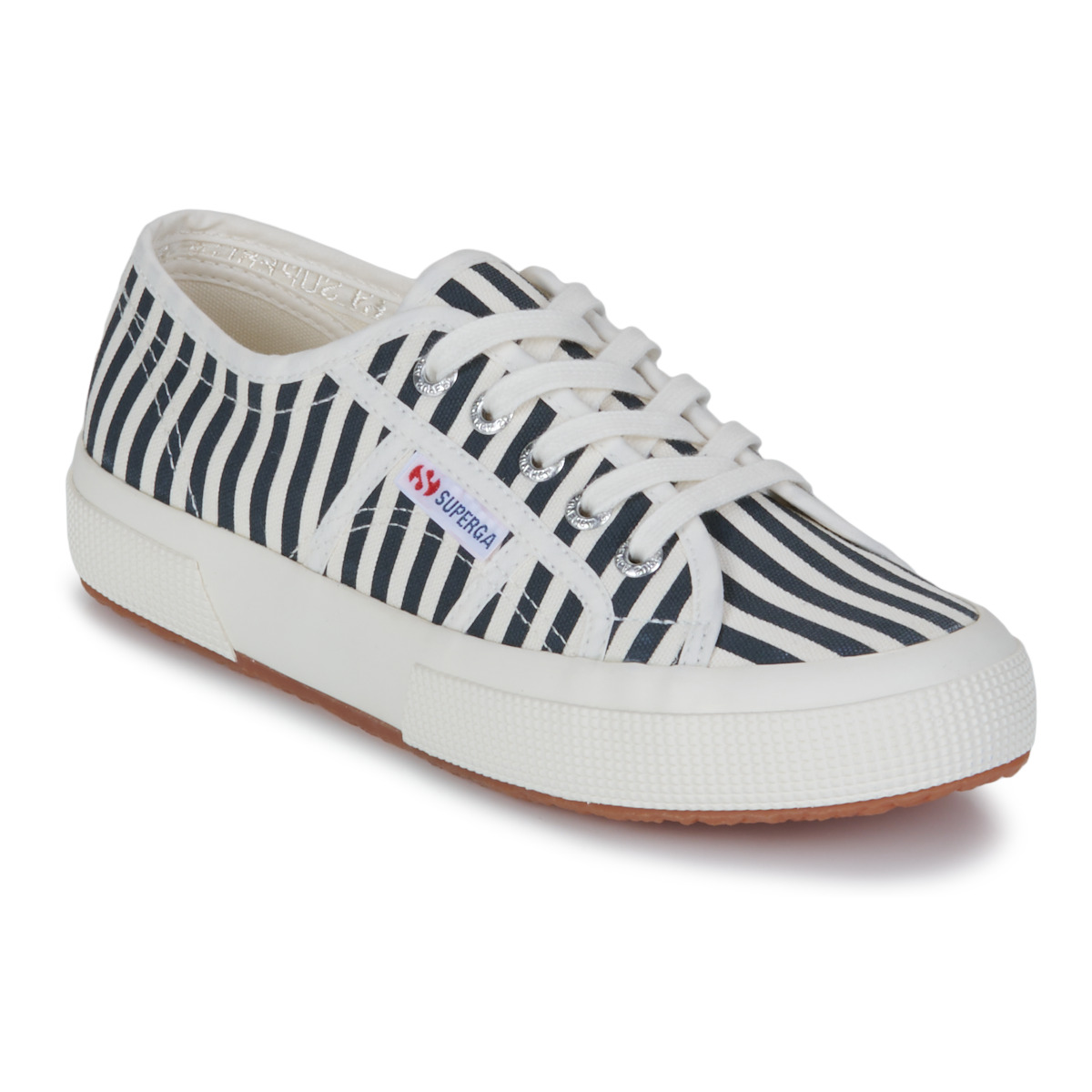 Superga - 2750 STRIPES PRINT - Marine / White
