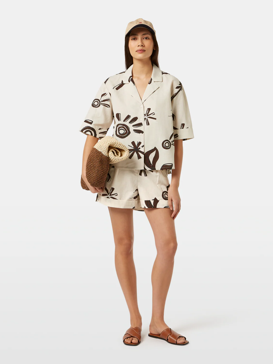 Inky Sun Printed Short Sleeve Shirt