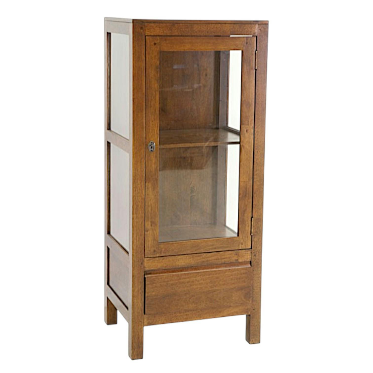 Etagère 1 porte 1 tiroir hévéa 120cm OLGA