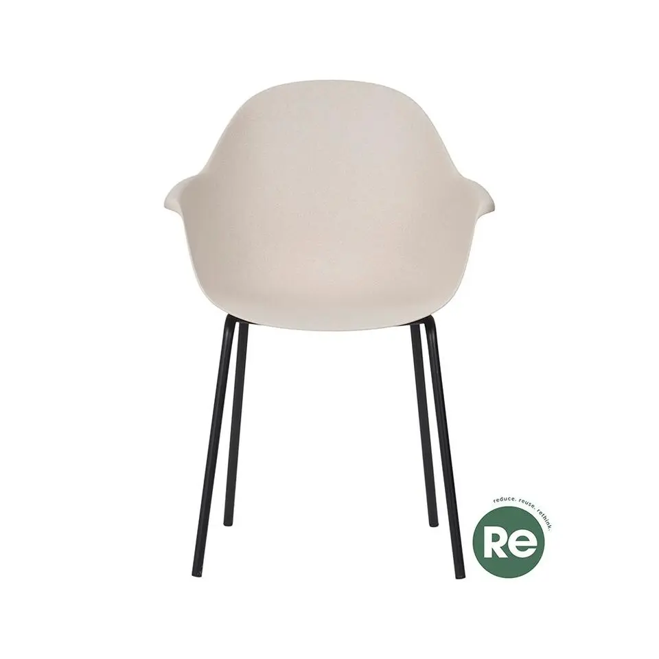 Lisomme Dorian tuinstoel gerecycled bamboe cr&eacute;me