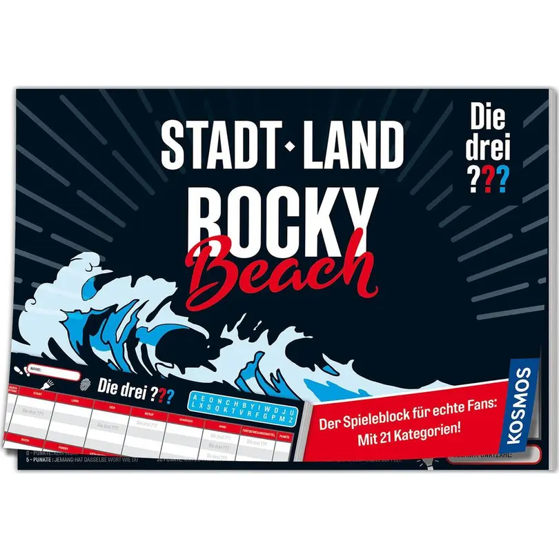 Brettspiel Die drei ??? Stadt Land Rocky Beach
