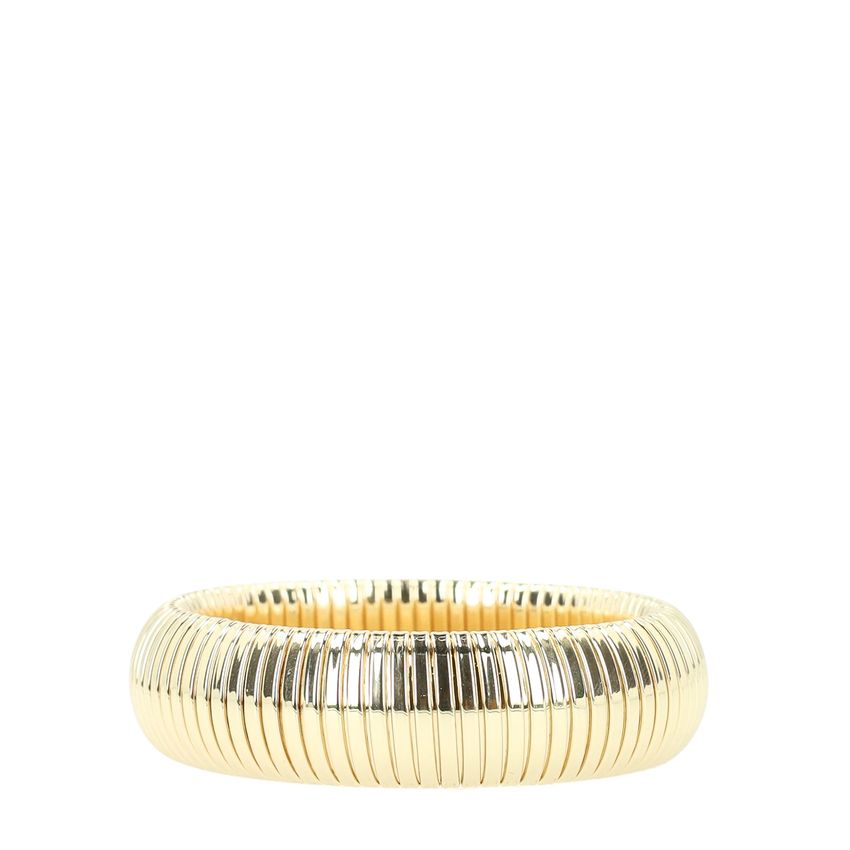 Manfield Gouden ribbel statement armband