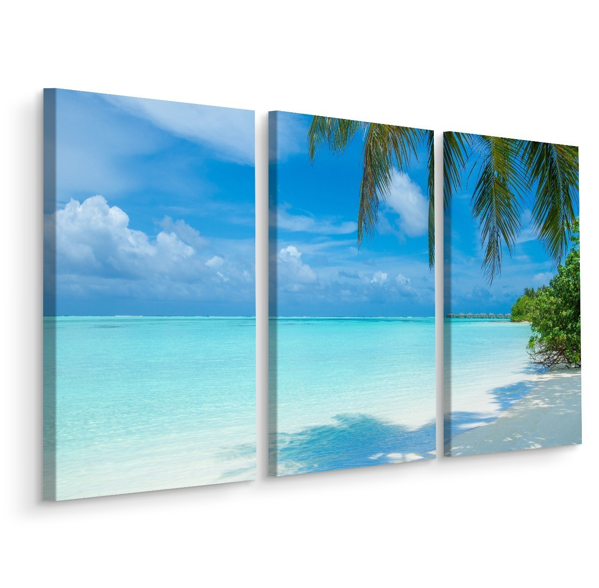 Obraz TRYPTYK Plaża Ocean Natura Pejzaż 3D 60x40cm