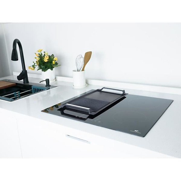 CONTINENTAL EDISON Table induction 4 zones CETI4ZFLEX3 - Flex - 7200W - 4 boosters - noir