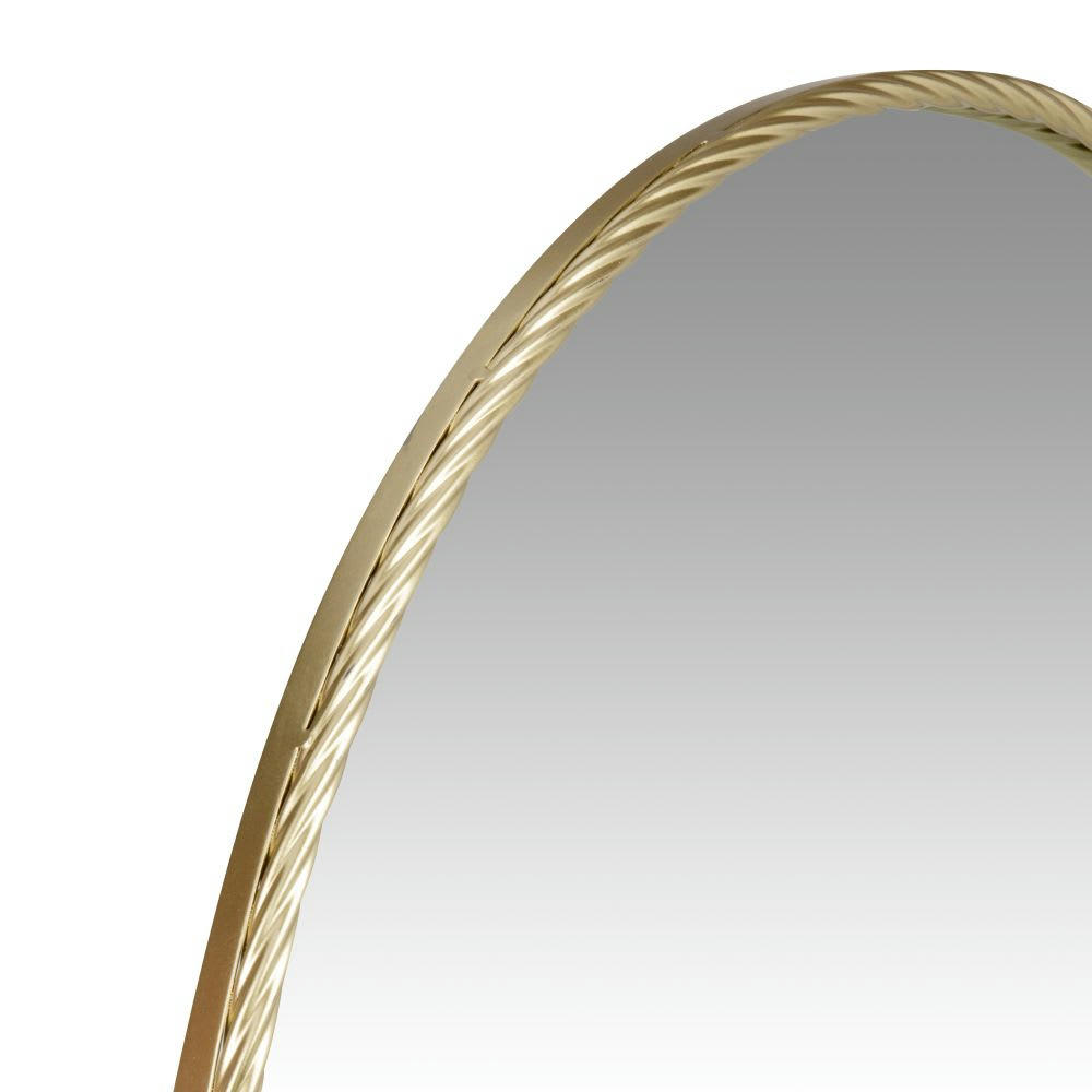 WARI - Miroir rond en métal doré D70