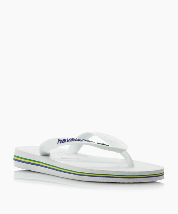 Brasil Flip Flops White - Havaianas Brazil Flag Flip Flops