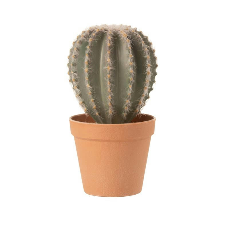 - Cactus artificiel boule en pot 24x15x13 cm