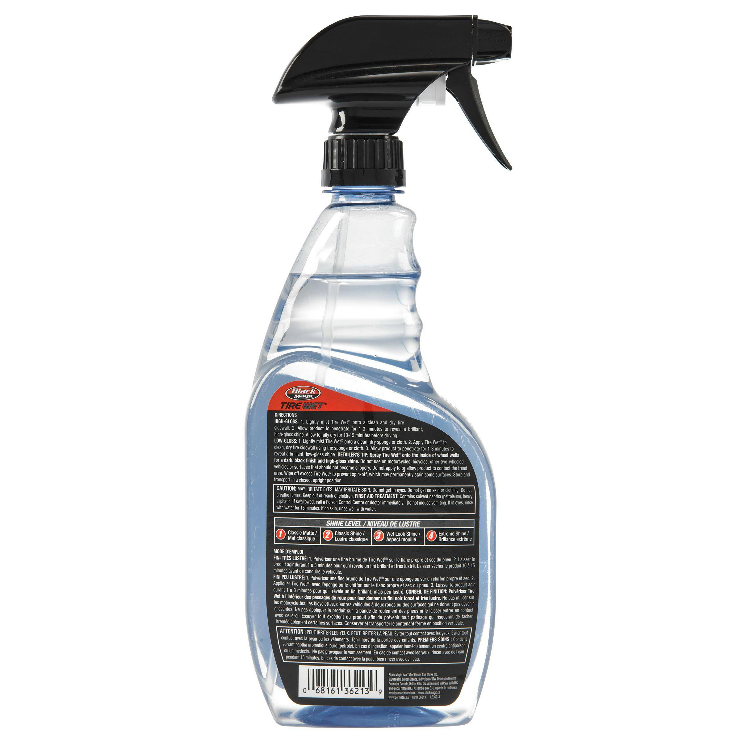 Black Magic Long Lasting Car Tire Wet Shine Spray, 680-ml