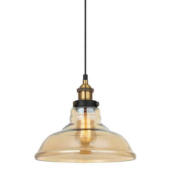 Lampa wisząca czarno-złota Hubert 1xE27x40W wym: 98x28x28 cm Italux