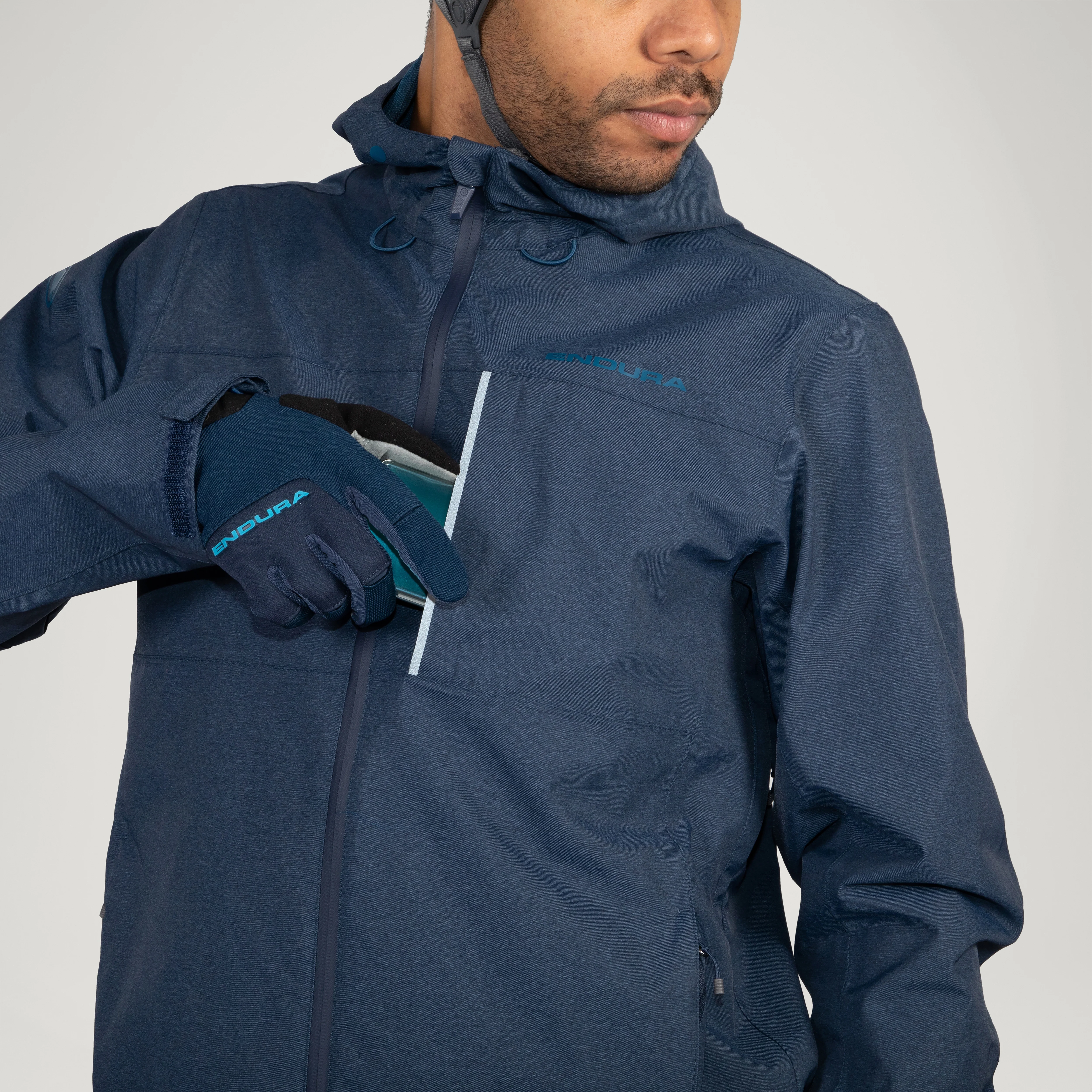 Men's Hummvee Waterproof Hooded Jacket - Ink Blue