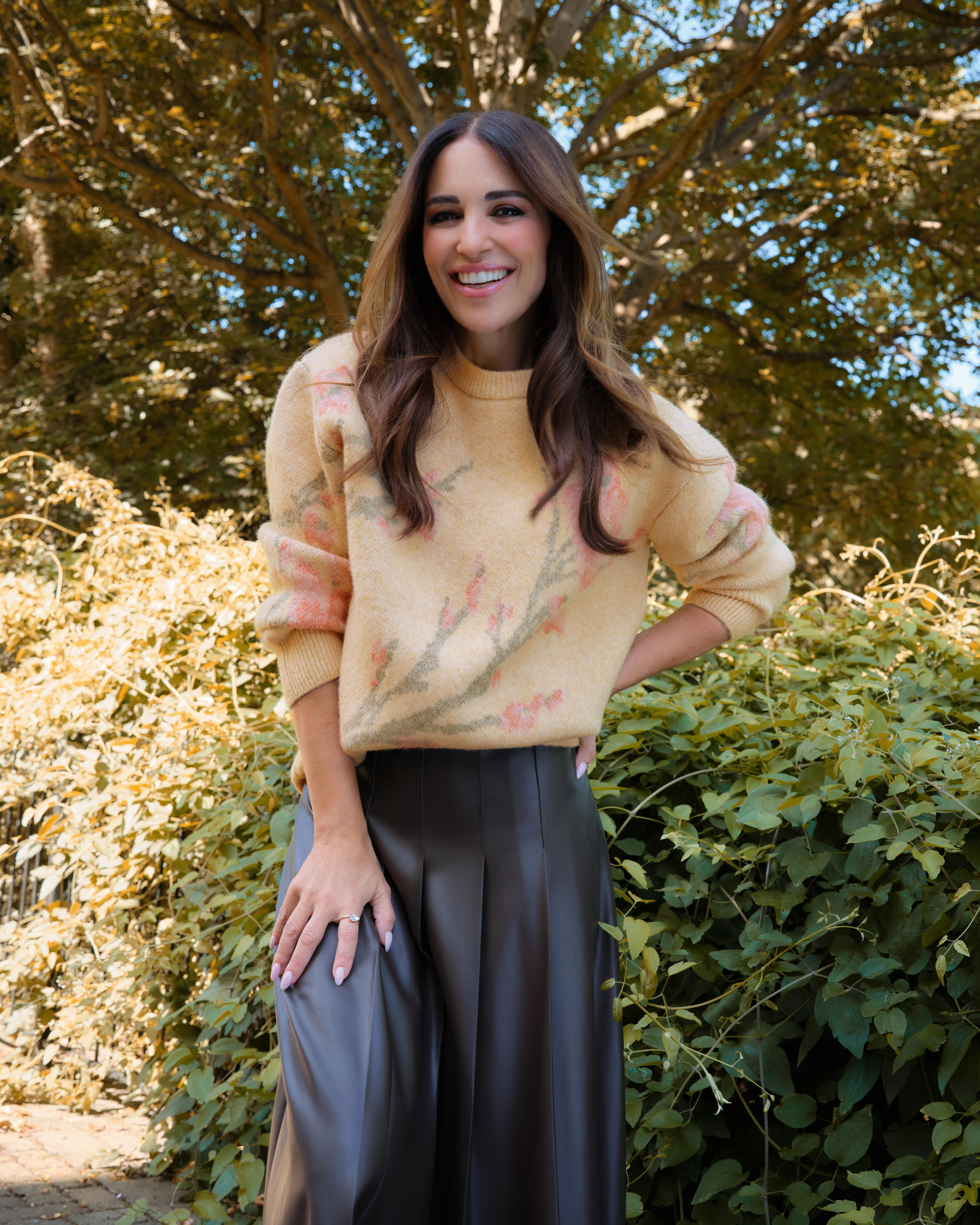 Paula Echevarría Floral Watercolor Sweater