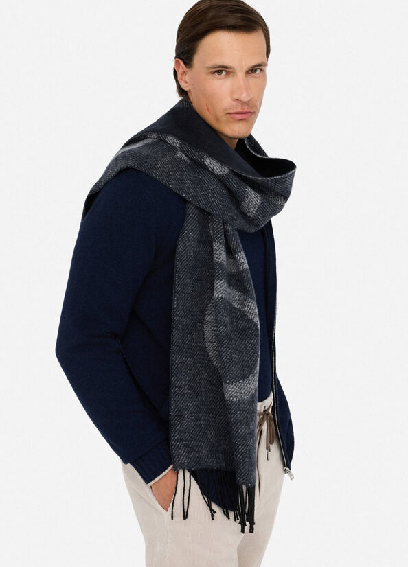 Stola in cotone con logo