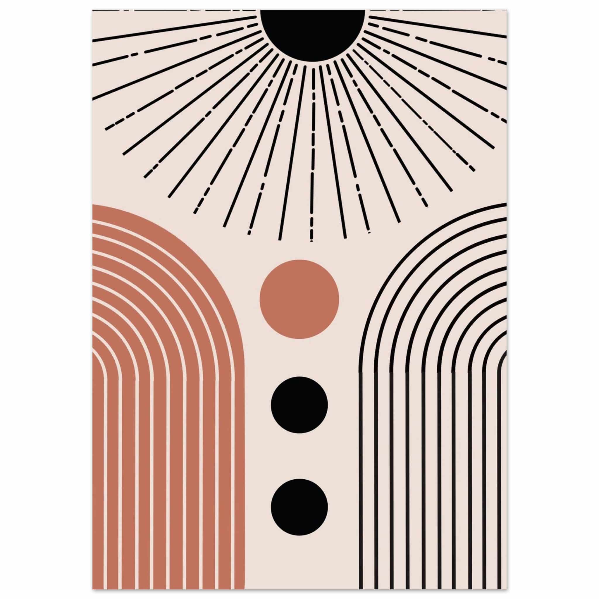 Artfulprints Poster Boho – Cosmic rise  - 50x70 cm - Meerkleurig