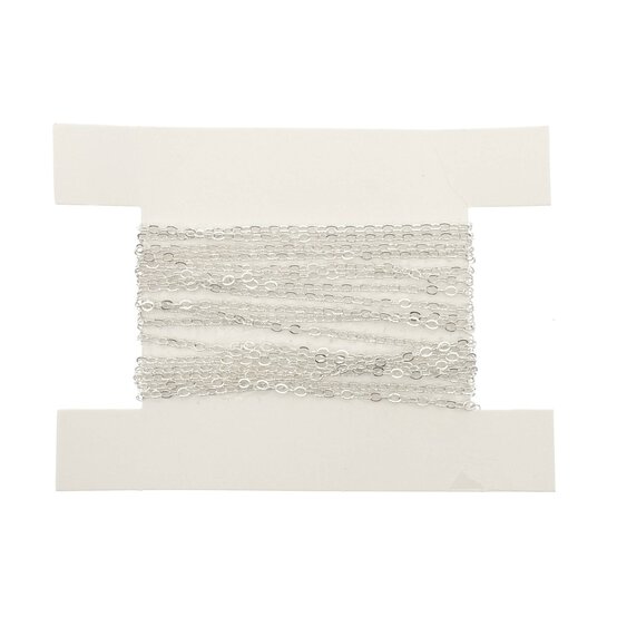 Silver Plated Trace Chain 3m