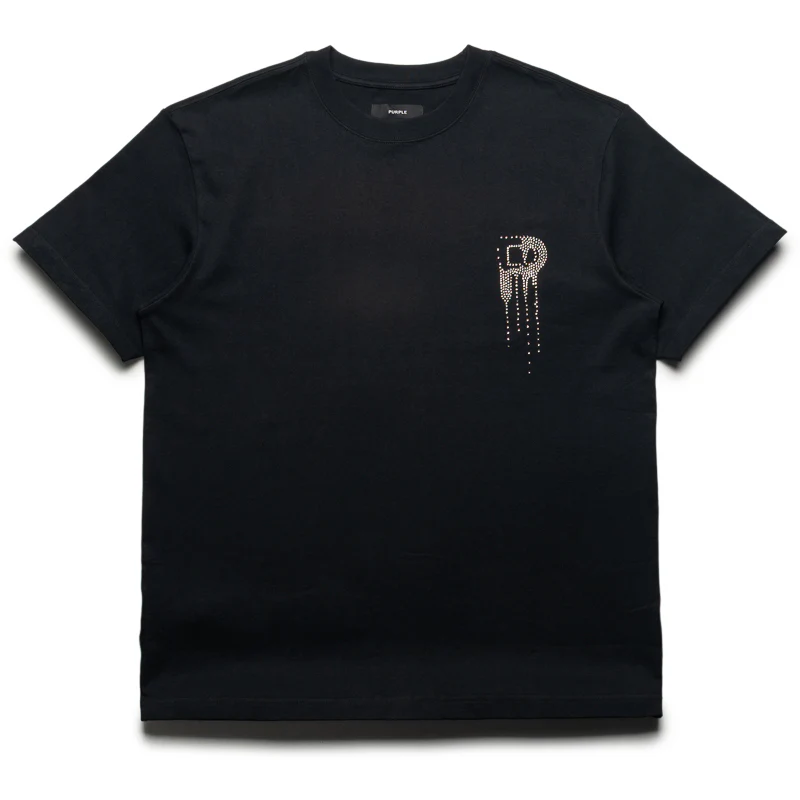 Purple Brand Crystal Drip Tee - Black
