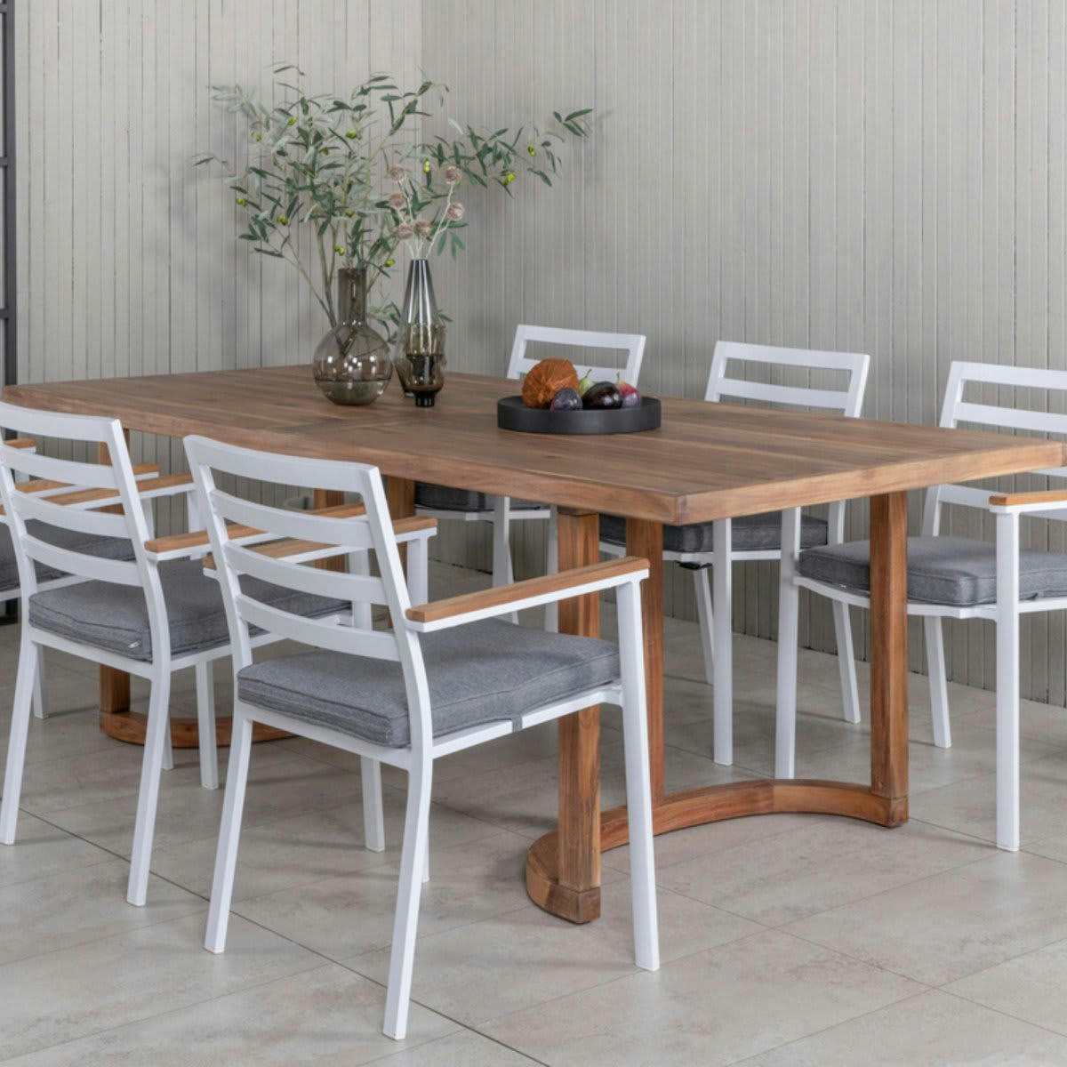 CHIMBOTE - Table de jardin 214x100cm en bois massif