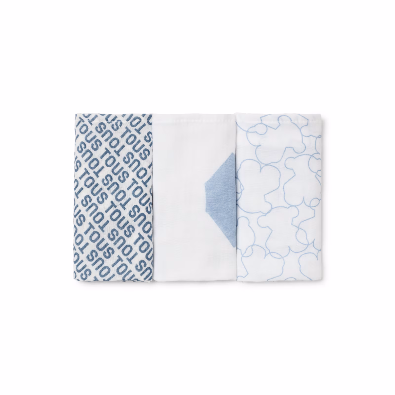 Muselina pack de 3 MMuse azul celeste