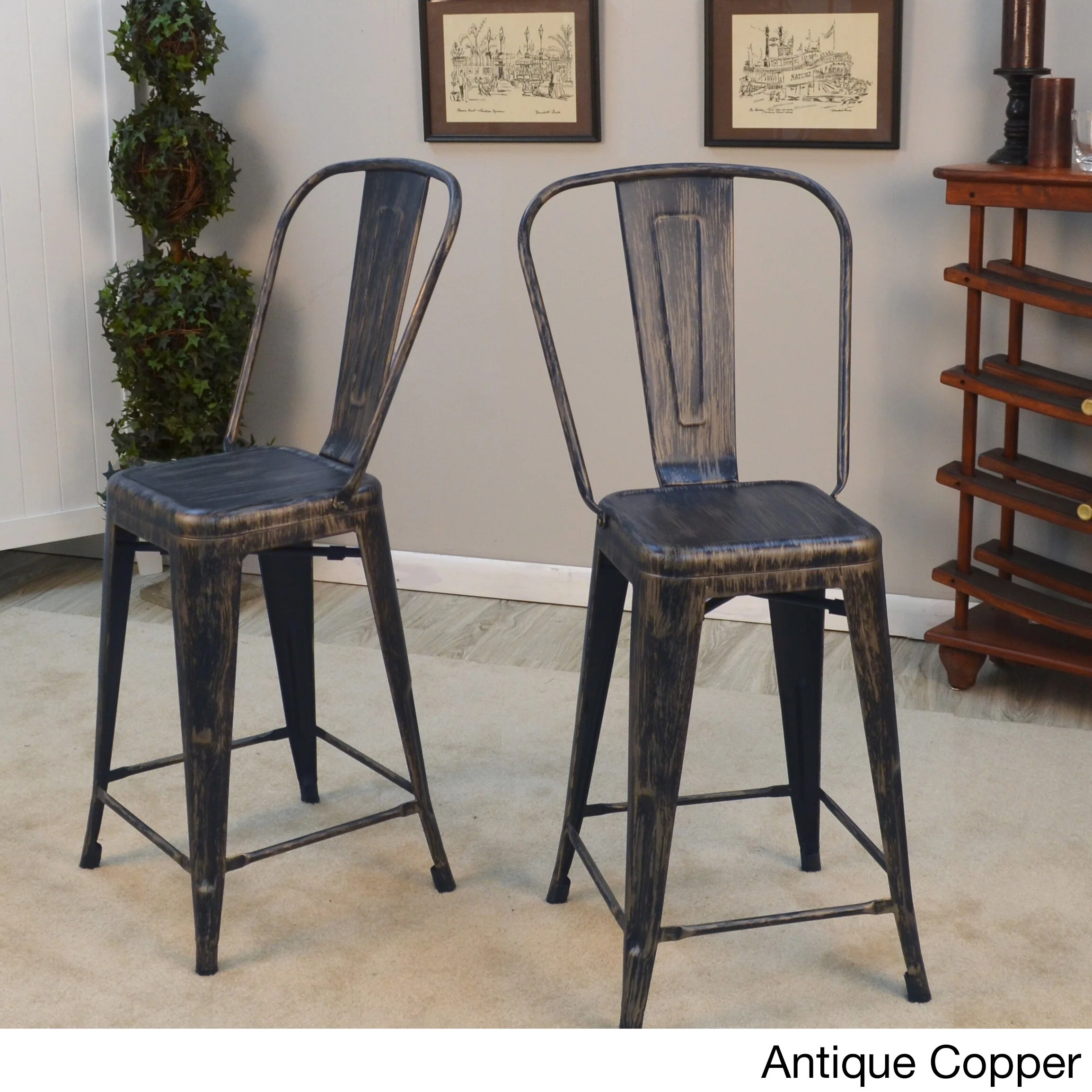 Tabbart Metal Stools (Set of 2)