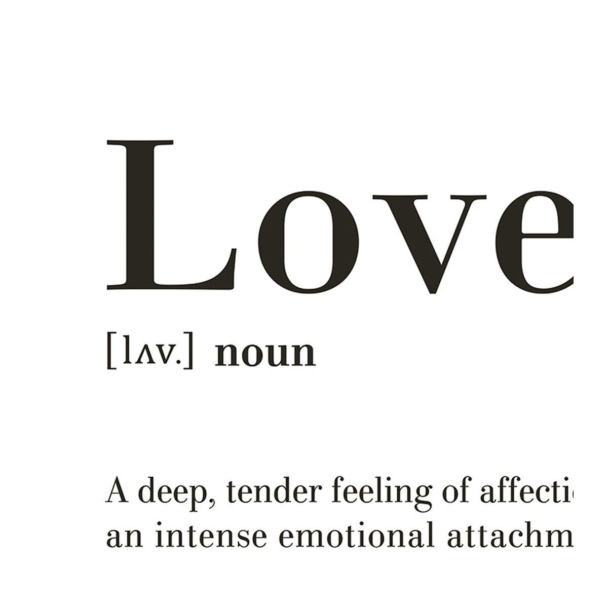 MINIMA - Affiche love en Papier Noir