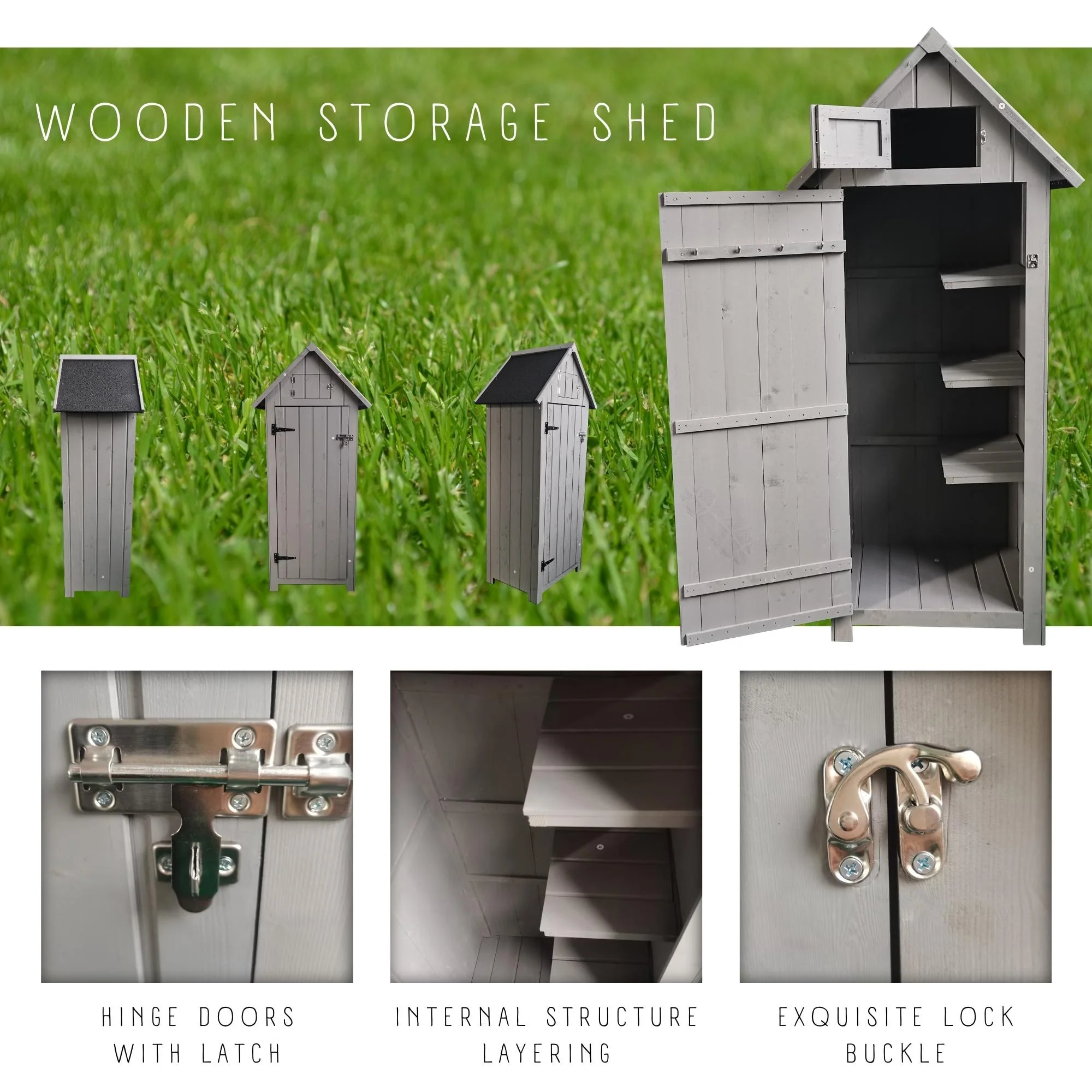 XWT007 Versatile Outdoor Storage Shed Perfect for Gardening Essentials