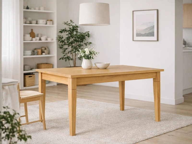 Stół Magnat 160x80 z drewna litego, kolor dębowy