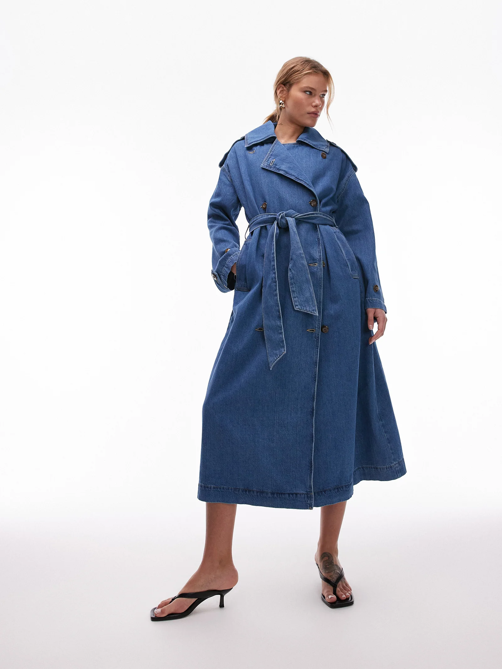 Denim Trench Coat