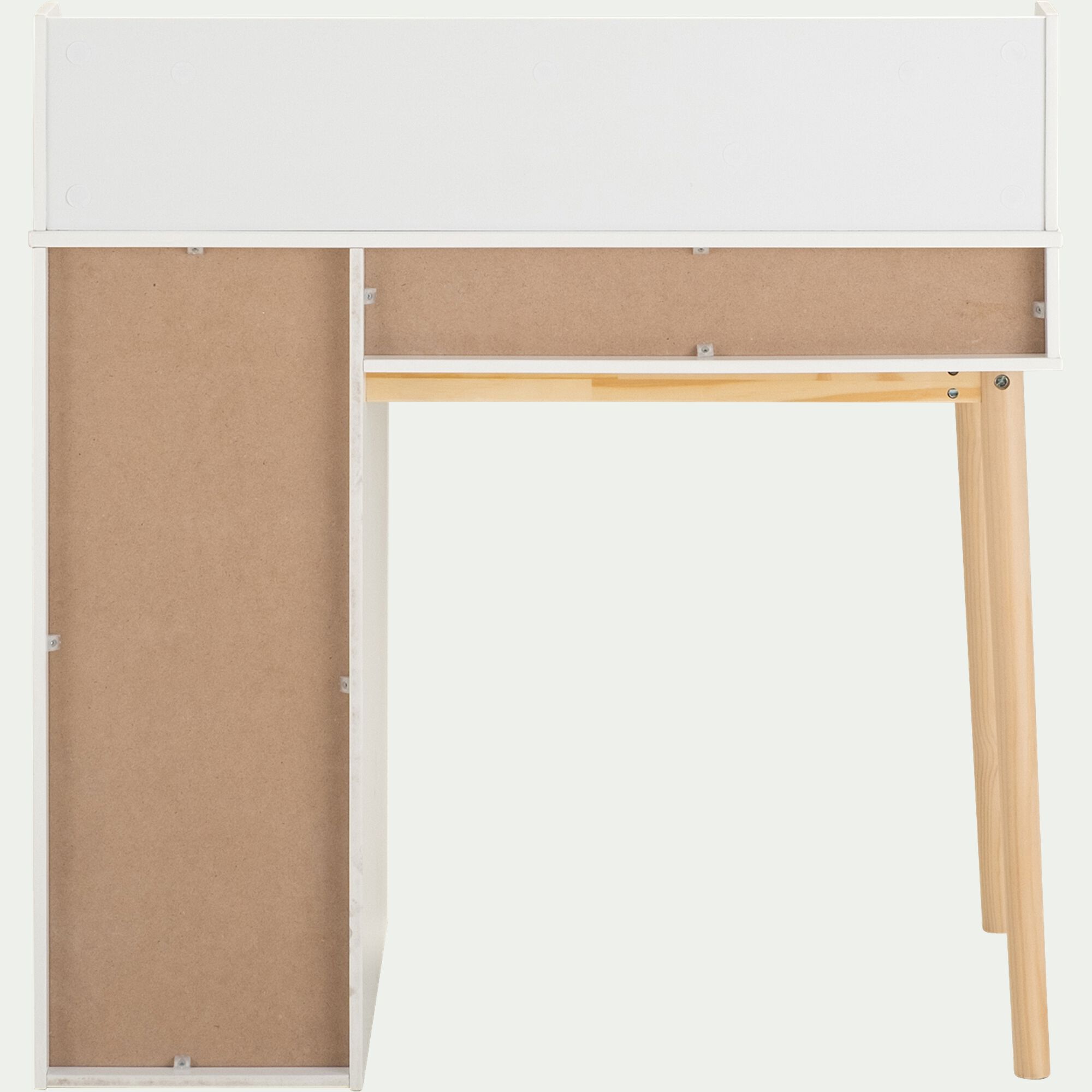 DIEGO - Bureau enfant avec rangement en bois - blanc