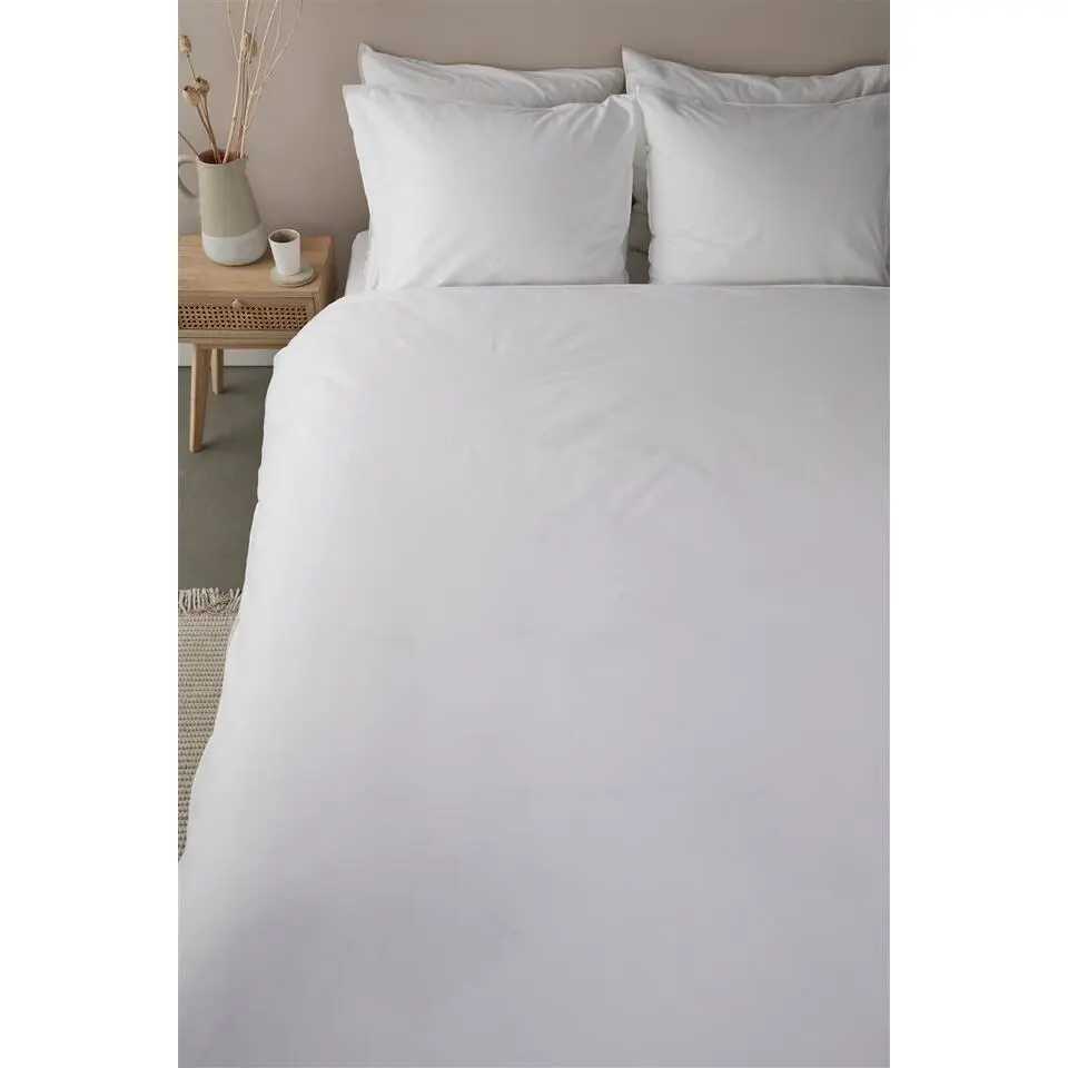Ambiante Bamboo Uni dekbedovertrek - 200x200/220 - Wit