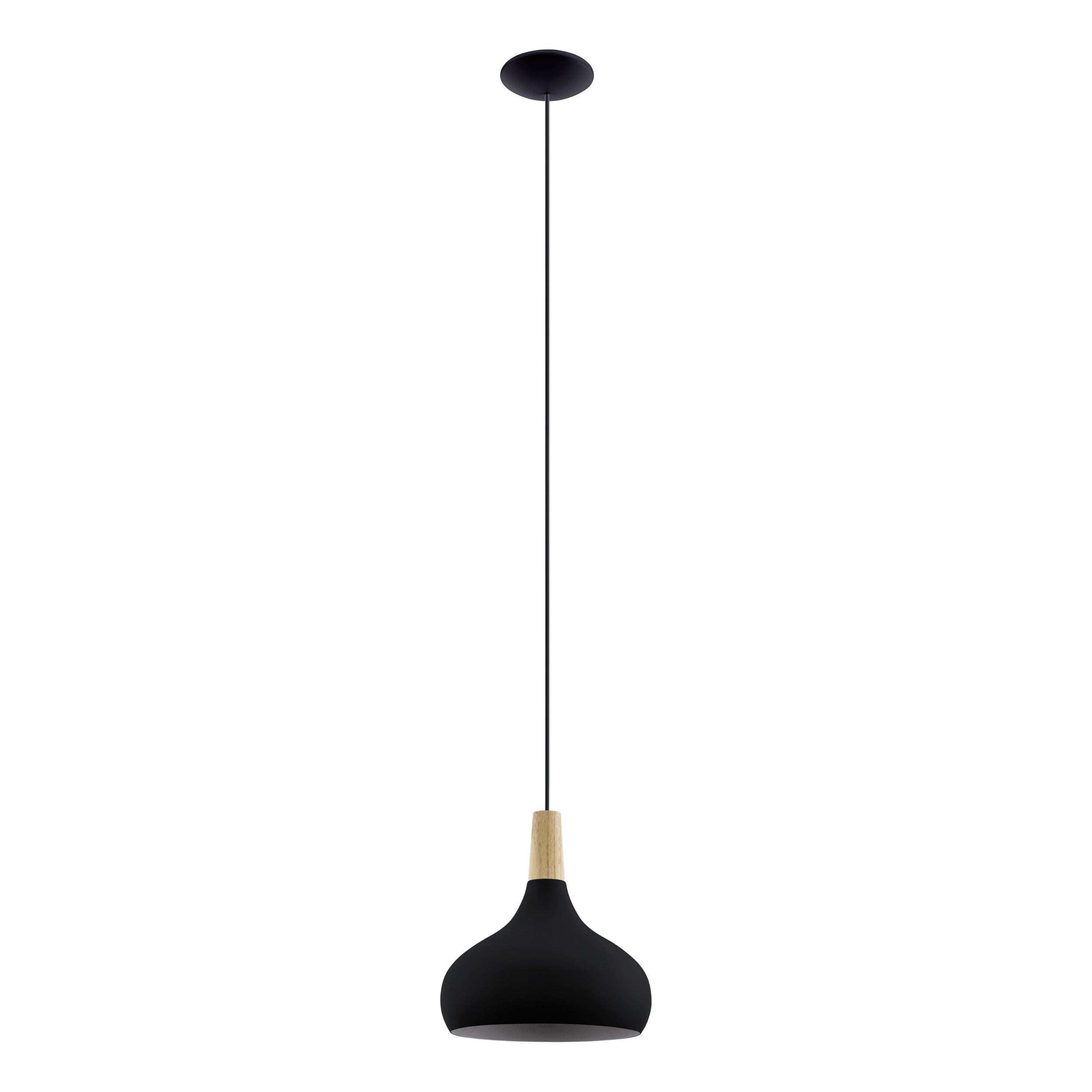 EGLO hanglamp Sabinar - e27 - ø 28 cm - zwart/bruin