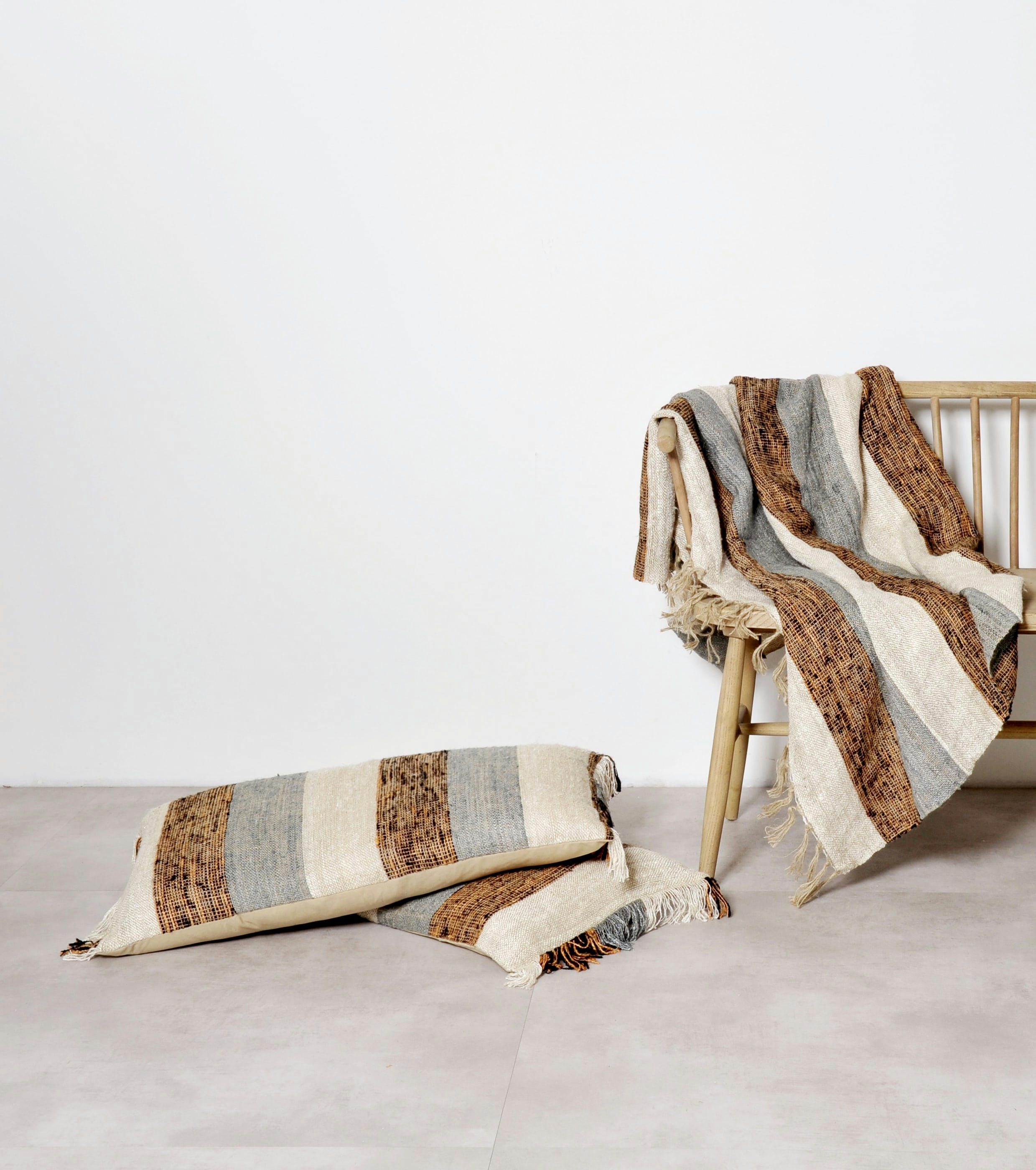 ZAHIR - Plaid en coton multicolore