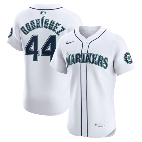 Julio Rodríguez Seattle Mariners Nike Home Elite Jersey - White/Cream/Teal