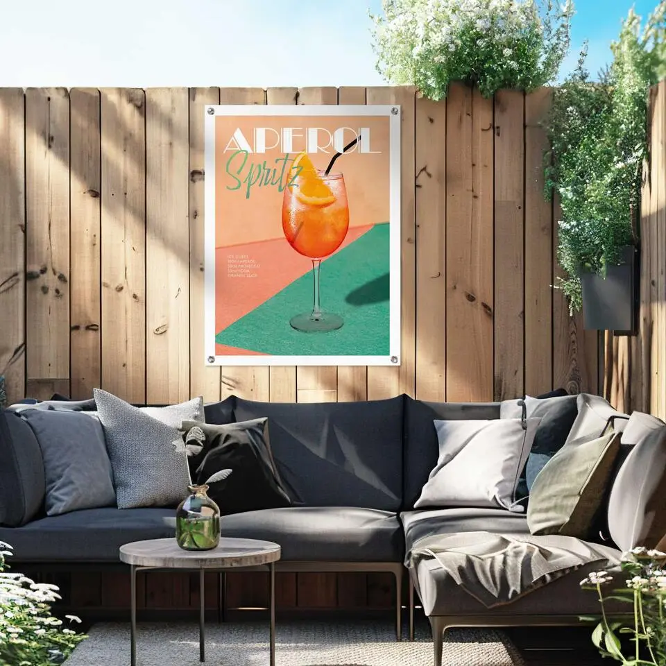 Tuinposter Aperol Time - 80 x 60 - Oranje