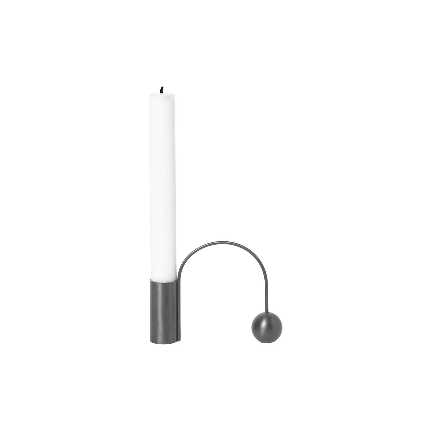 Balance Candle Holder, black brass