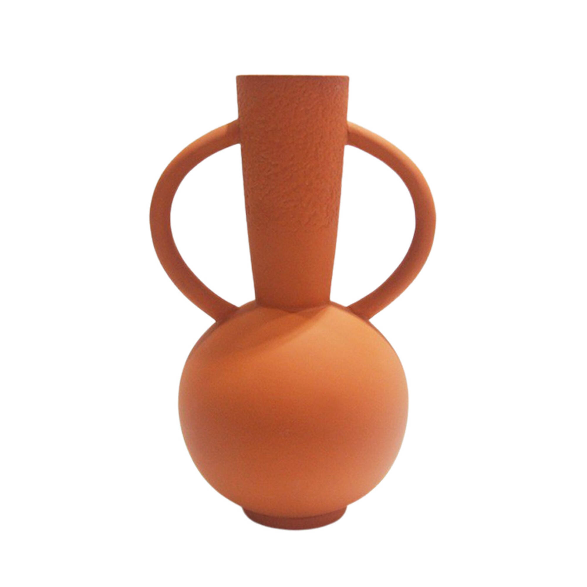 Vase rond céramique, double anses - hauteur 29,5 cm