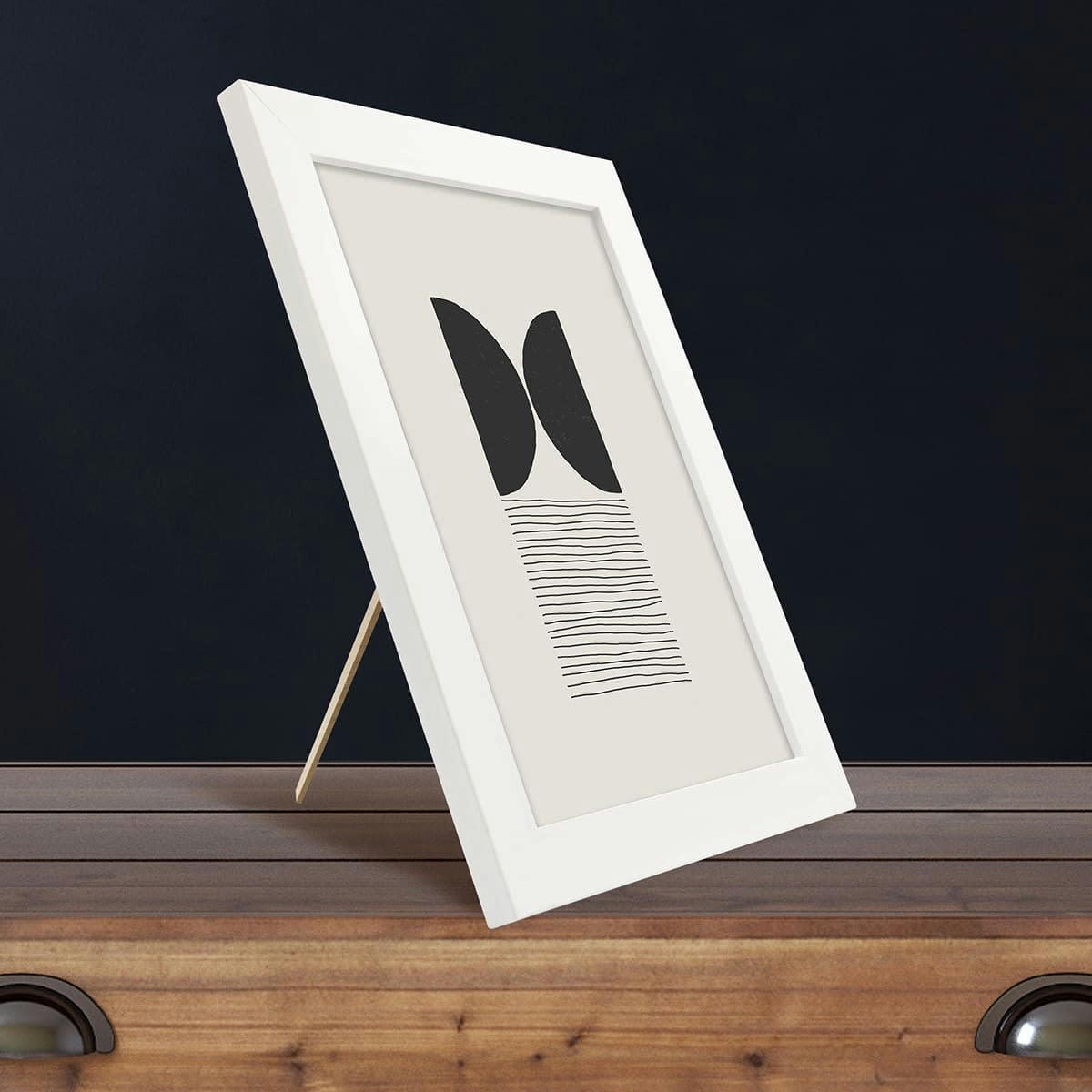 ETERNEL - Cadre photo design blanc 18x24 cm bois reconstitué fsc