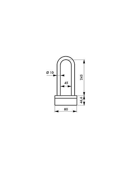 Antivol U anse acier cémenté gaînée, diamètre 10mm, largeur 70mm, hauteur 300mm - THIRARD