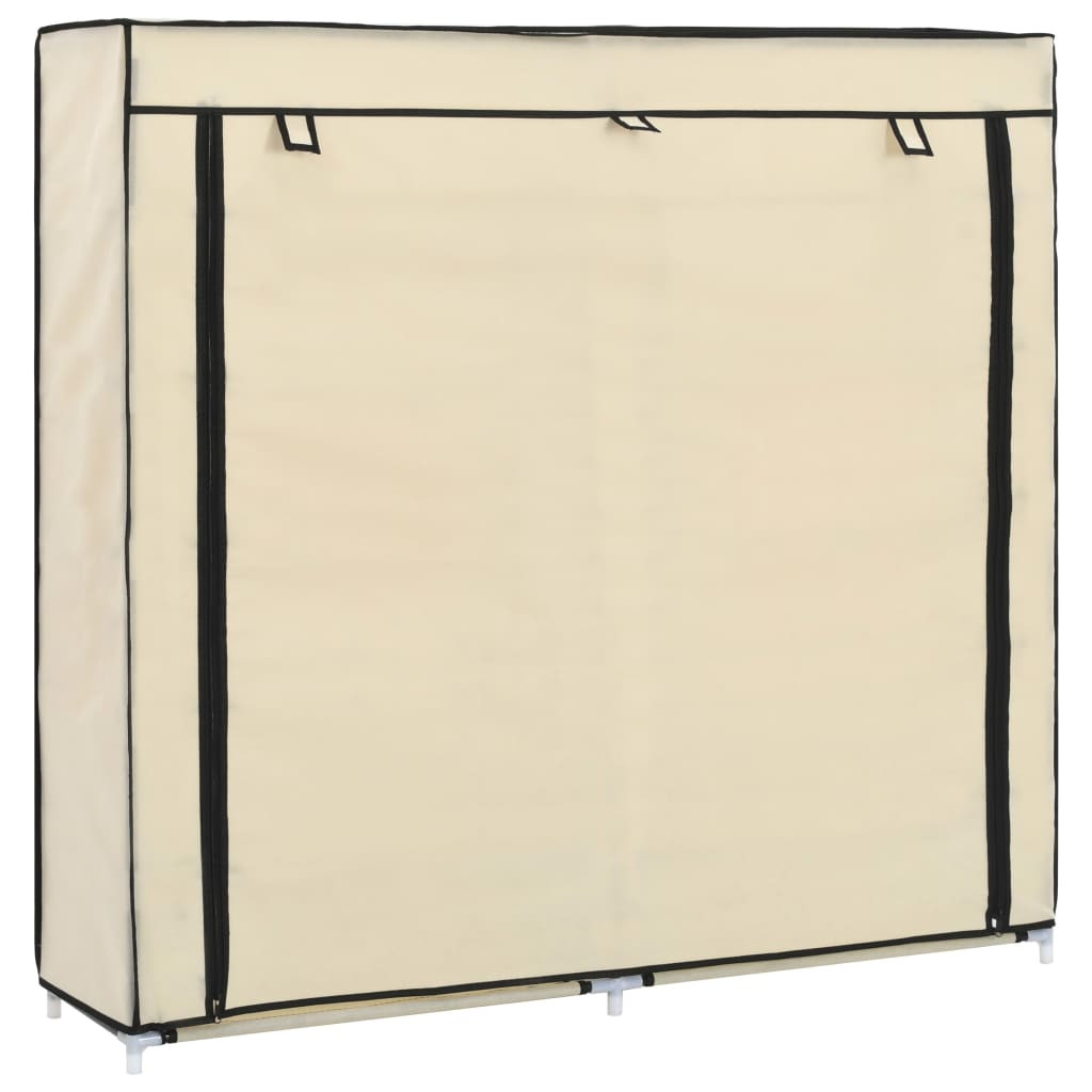 Szafka na buty Kremowy 115 x 28 x 110 cm Tkanina vidaXL