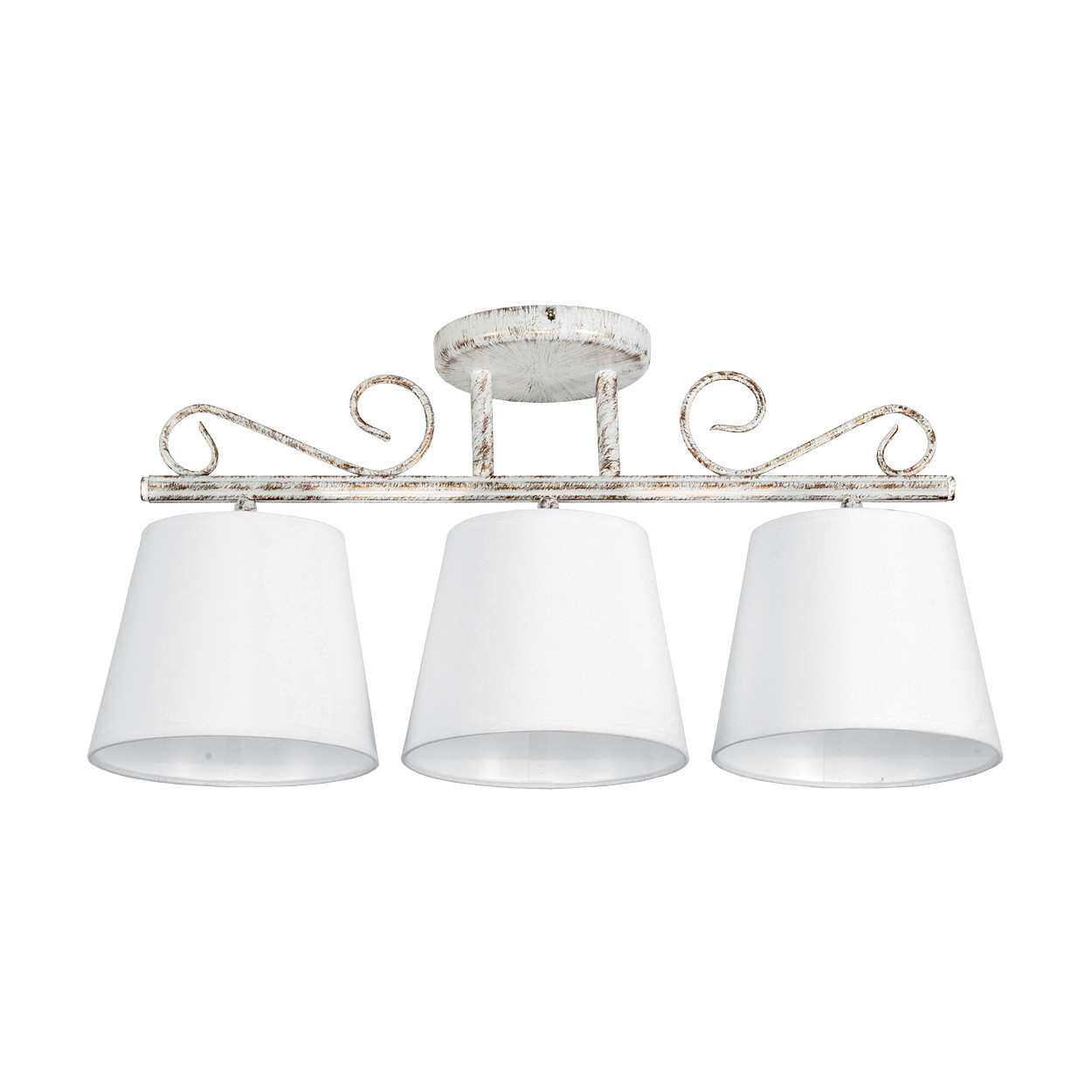 Lampa sufitowa biała nad stół vintage EDYLIT 3xE27 METTE 9-892/B2